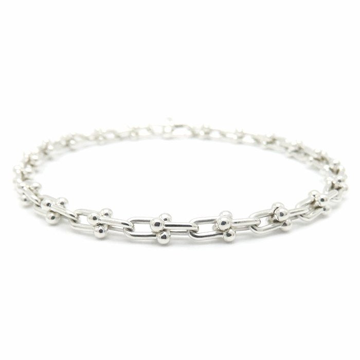 TIFFANY&Co. ティファニー ハードウェア マイクロリンク ブレスレット 17cm シルバー925 レディース/294962【中古】【BJ】
