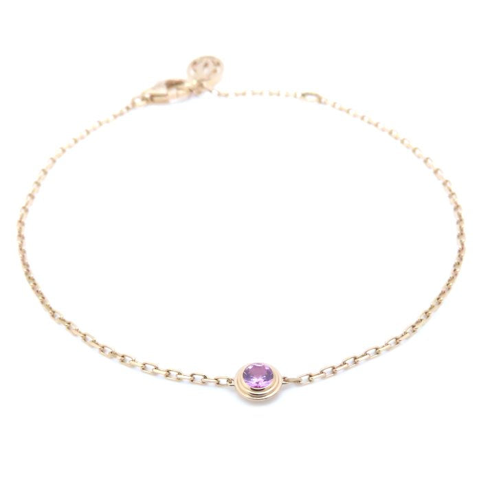 CARTIER カルティエ ダムール ブレスレット ピンクサファイヤ ディアマンレジェ B603730 K18PG ピンクゴールド レディース/294963【中古】【BJ】
