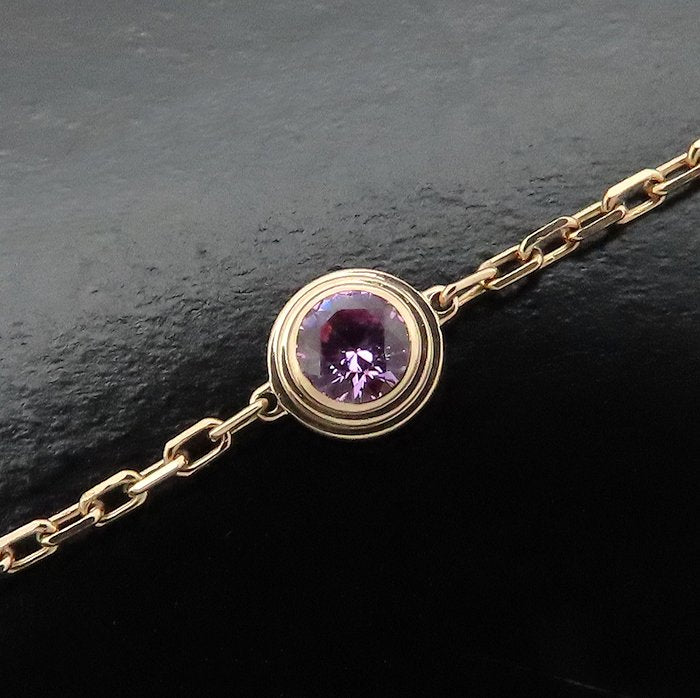 CARTIER カルティエ ダムール ブレスレット ピンクサファイヤ ディアマンレジェ B603730 K18PG ピンクゴールド レディース/294963【中古】【BJ】