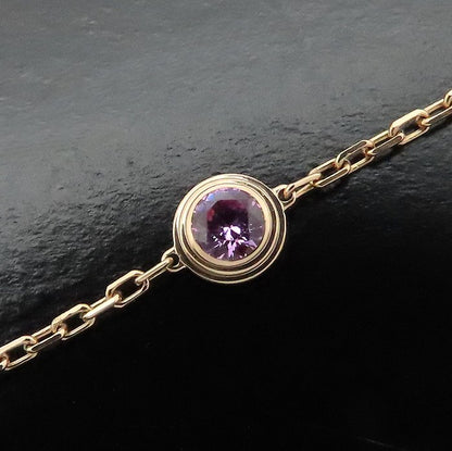 CARTIER カルティエ ダムール ブレスレット ピンクサファイヤ ディアマンレジェ B603730 K18PG ピンクゴールド レディース/294963【中古】【BJ】