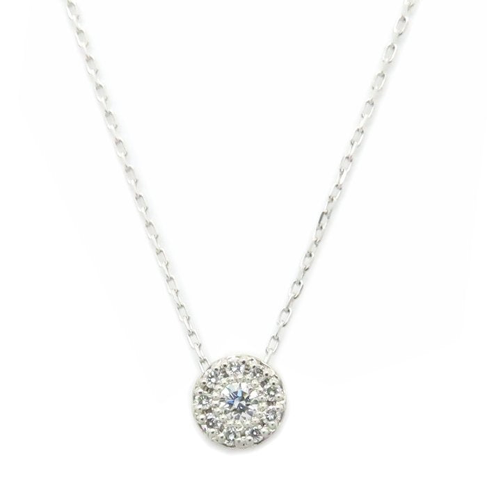 Ponte Vecchio ポンテヴェキオ センプレコレクション ネックレス ダイヤモンド0.06ct Pt850プラチナxPt999プラチナ レディース/294996【中古】【BJ】