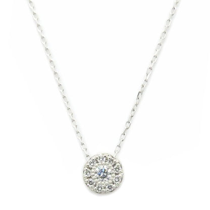 Ponte Vecchio ポンテヴェキオ センプレコレクション ネックレス ダイヤモンド0.06ct Pt850プラチナxPt999プラチナ レディース/294996【中古】【BJ】