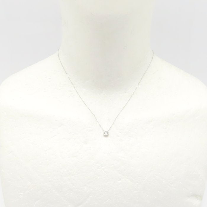 Ponte Vecchio ポンテヴェキオ センプレコレクション ネックレス ダイヤモンド0.06ct Pt850プラチナxPt999プラチナ レディース/294996【中古】【BJ】