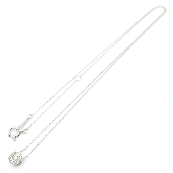 Ponte Vecchio ポンテヴェキオ センプレコレクション ネックレス ダイヤモンド0.06ct Pt850プラチナxPt999プラチナ レディース/294996【中古】【BJ】