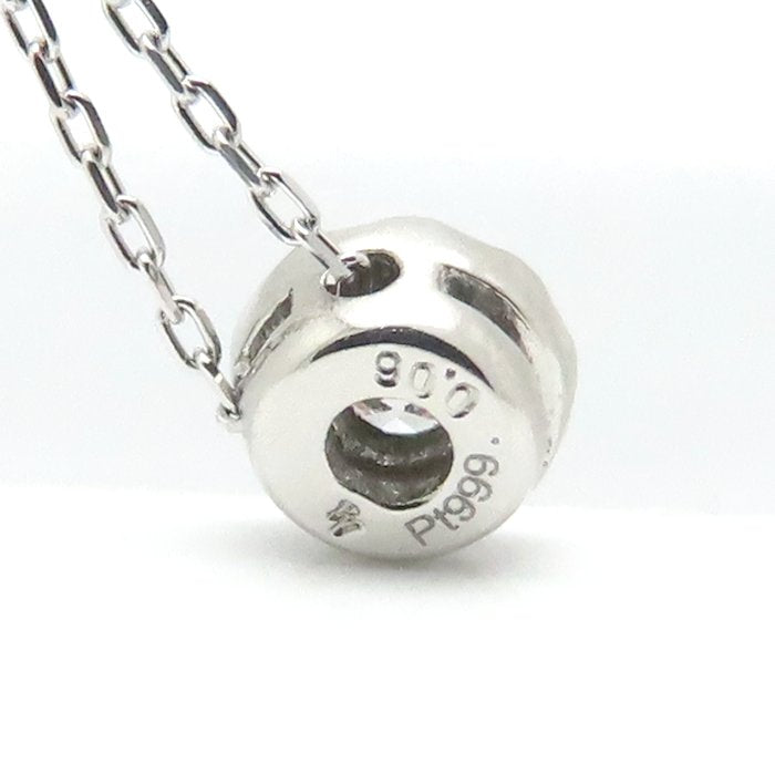 Ponte Vecchio ポンテヴェキオ センプレコレクション ネックレス ダイヤモンド0.06ct Pt850プラチナxPt999プラチナ レディース/294996【中古】【BJ】