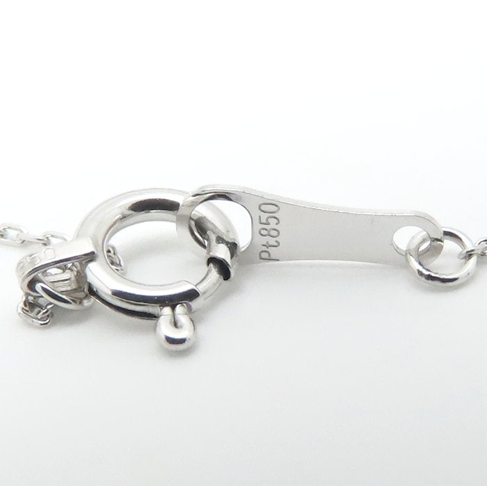 Ponte Vecchio ポンテヴェキオ センプレコレクション ネックレス ダイヤモンド0.06ct Pt850プラチナxPt999プラチナ レディース/294996【中古】【BJ】