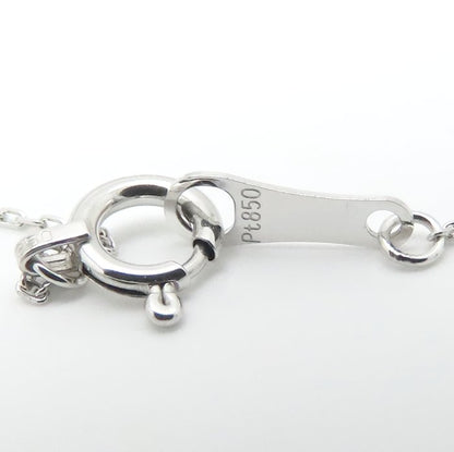 Ponte Vecchio ポンテヴェキオ センプレコレクション ネックレス ダイヤモンド0.06ct Pt850プラチナxPt999プラチナ レディース/294996【中古】【BJ】