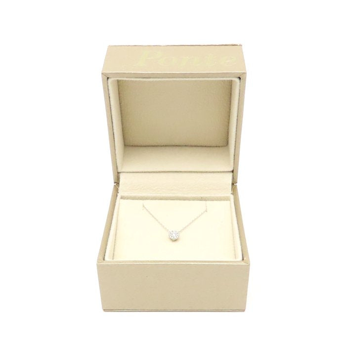 Ponte Vecchio ポンテヴェキオ センプレコレクション ネックレス ダイヤモンド0.06ct Pt850プラチナxPt999プラチナ レディース/294996【中古】【BJ】
