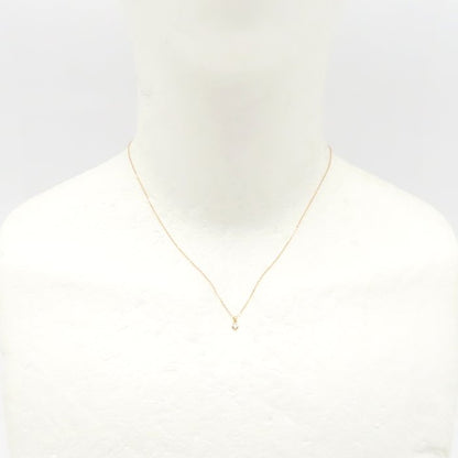 agete アガット ダイヤモンド ネックレス ダイヤモンド0.03ct K18PG ピンクゴールド レディース/295001【中古】【BJ】