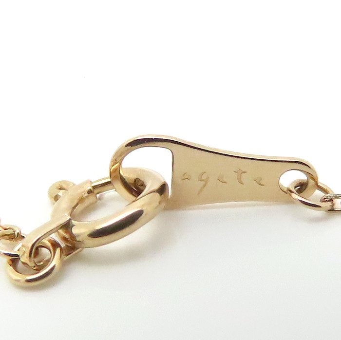 agete アガット ダイヤモンド ネックレス ダイヤモンド0.03ct K18PG ピンクゴールド レディース/295001【中古】【BJ】
