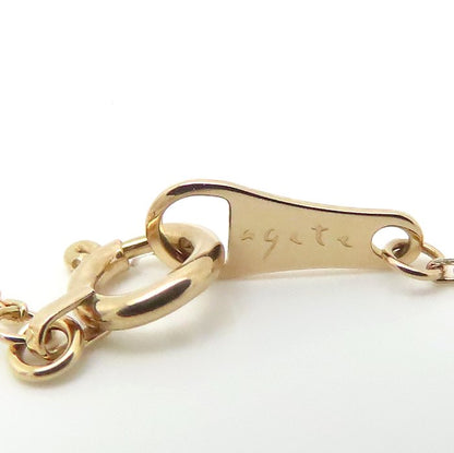 agete アガット ダイヤモンド ネックレス ダイヤモンド0.03ct K18PG ピンクゴールド レディース/295001【中古】【BJ】