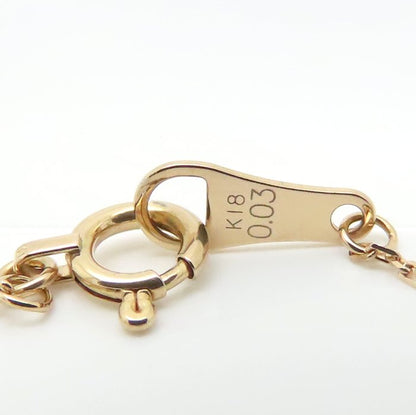 agete アガット ダイヤモンド ネックレス ダイヤモンド0.03ct K18PG ピンクゴールド レディース/295001【中古】【BJ】