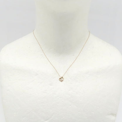4℃ ヨンドシー ハート ネックレス ダイヤモンド K18PG ピンクゴールド レディース/295018【中古】【BJ】