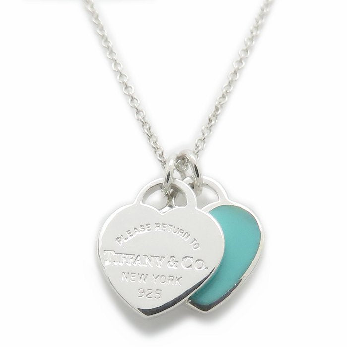 TIFFANY&Co. ティファニー リターントゥティファニー ダブルハートタグ ネックレス ブルー シルバー925 レディース/295021【中古】【BJ】