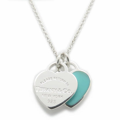 TIFFANY&Co. ティファニー リターントゥティファニー ダブルハートタグ ネックレス ブルー シルバー925 レディース/295021【中古】【BJ】