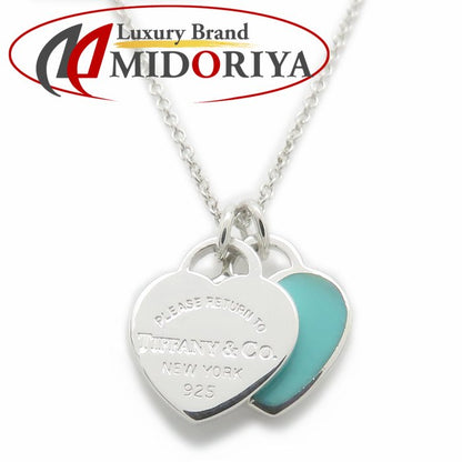 TIFFANY&Co. ティファニー リターントゥティファニー ダブルハートタグ ネックレス ブルー シルバー925 レディース/295021【中古】【BJ】