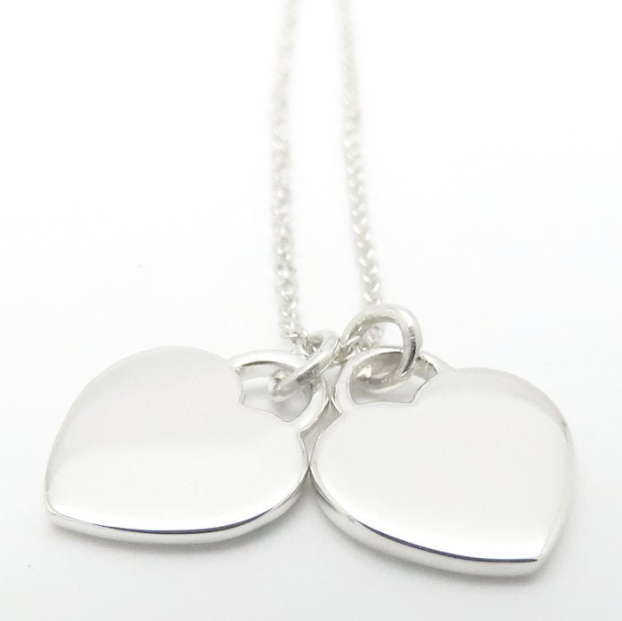 TIFFANY&Co. ティファニー リターントゥティファニー ダブルハートタグ ネックレス ブルー シルバー925 レディース/295021【中古】【BJ】