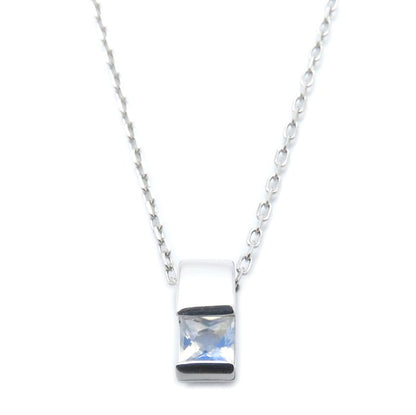 4℃ ヨンドシー ラブラドライト ネックレス Pt850プラチナ レディース/295031【中古】【BJ】