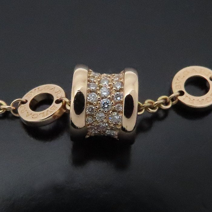 BVLGARI ブルガリ ビーゼロワン エレメント ブレスレット ダイヤモンド K18PG ピンクゴールド レディース /295040【中古】【BJ】