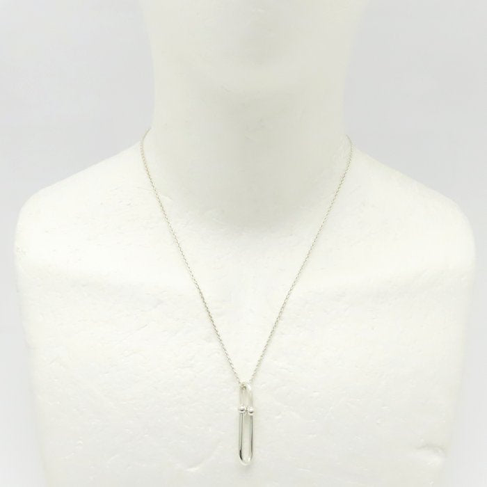 TIFFANY&Co. ティファニー ハードウェア 細長リンク ネックレス シルバー925 レディース/295066【中古】【BJ】