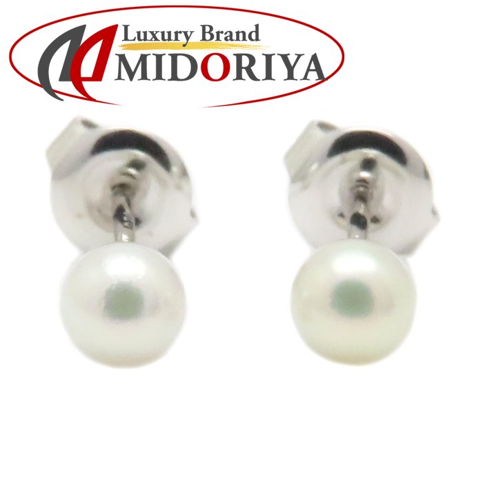 MIKIMOTO ミキモト ベビーパール ピアス 真珠4.4ミリ K18WG ホワイトゴールド レディース/295079【中古】【BJ】