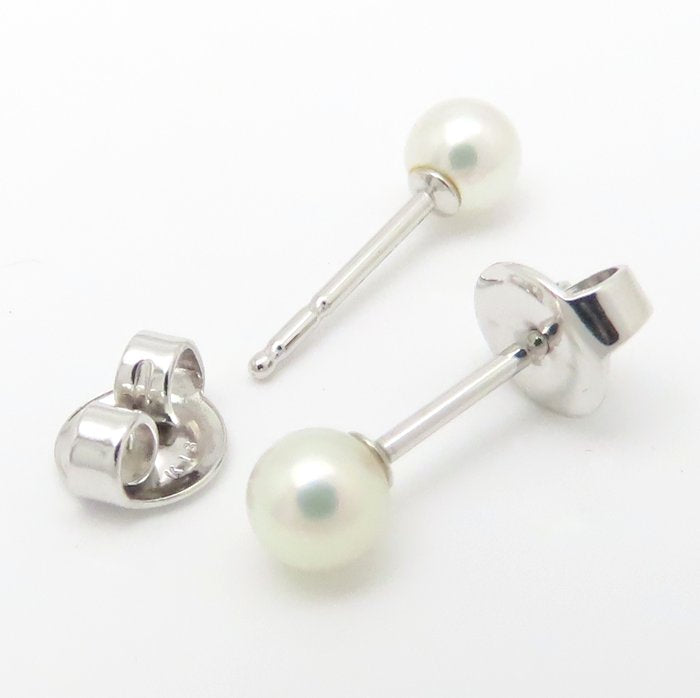 MIKIMOTO ミキモト ベビーパール ピアス 真珠4.4ミリ K18WG ホワイトゴールド レディース/295079【中古】【BJ】