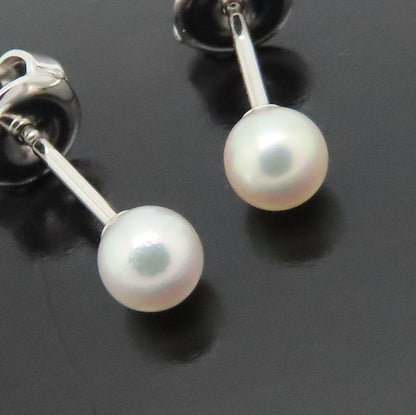 MIKIMOTO ミキモト ベビーパール ピアス 真珠4.4ミリ K18WG ホワイトゴールド レディース/295079【中古】【BJ】