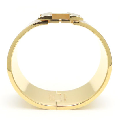 HERMES エルメス クリッククラック H バングル ラージ ベージュ GP ゴールドメッキxエナメル レディース /295087【中古】【BJ】