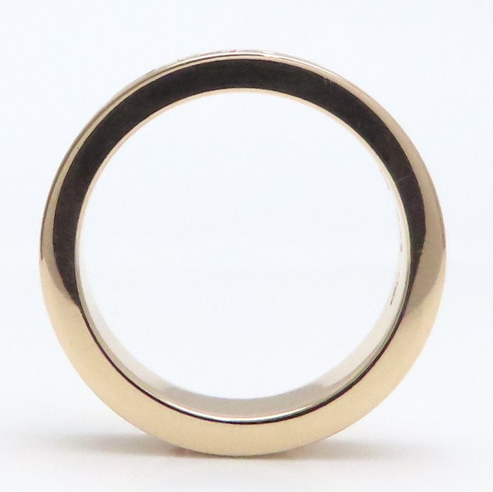BVLGARI ブルガリ ダブルロゴ リング 指輪 1Pダイヤモンド 8号 K18PG ピンクゴールド レディース/295117【中古】【BJ】