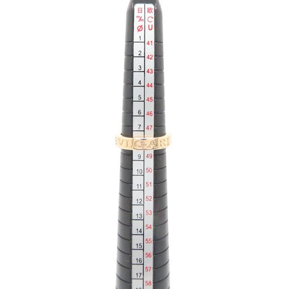 BVLGARI ブルガリ ダブルロゴ リング 指輪 1Pダイヤモンド 8号 K18PG ピンクゴールド レディース/295117【中古】【BJ】