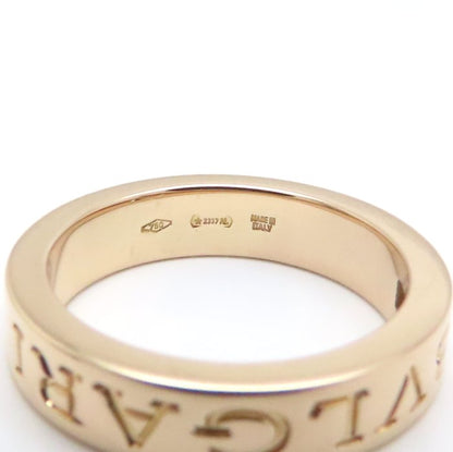 BVLGARI ブルガリ ダブルロゴ リング 指輪 1Pダイヤモンド 8号 K18PG ピンクゴールド レディース/295117【中古】【BJ】