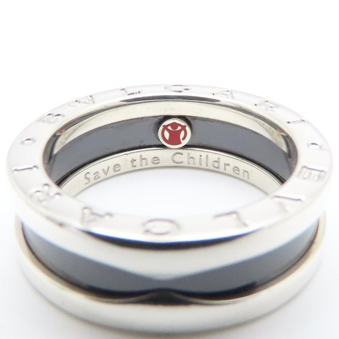 BVLGARI ブルガリ セーブザチルドレン ビーゼロワン リング 指輪 #52 11.5号 B.zero1 シルバー925xブラックセラミック レディース/295119【中古】【BJ】