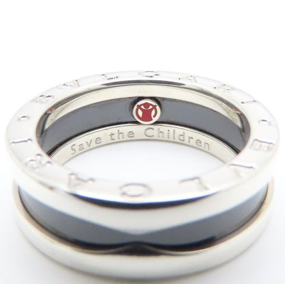 BVLGARI ブルガリ セーブザチルドレン ビーゼロワン リング 指輪 #52 11.5号 B.zero1 シルバー925xブラックセラミック レディース/295119【中古】【BJ】