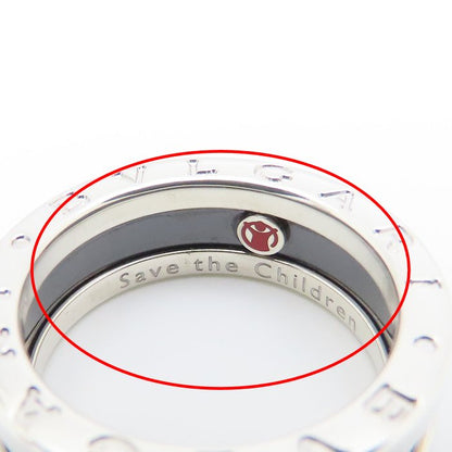 BVLGARI ブルガリ セーブザチルドレン ビーゼロワン リング 指輪 #52 11.5号 B.zero1 シルバー925xブラックセラミック レディース/295119【中古】【BJ】