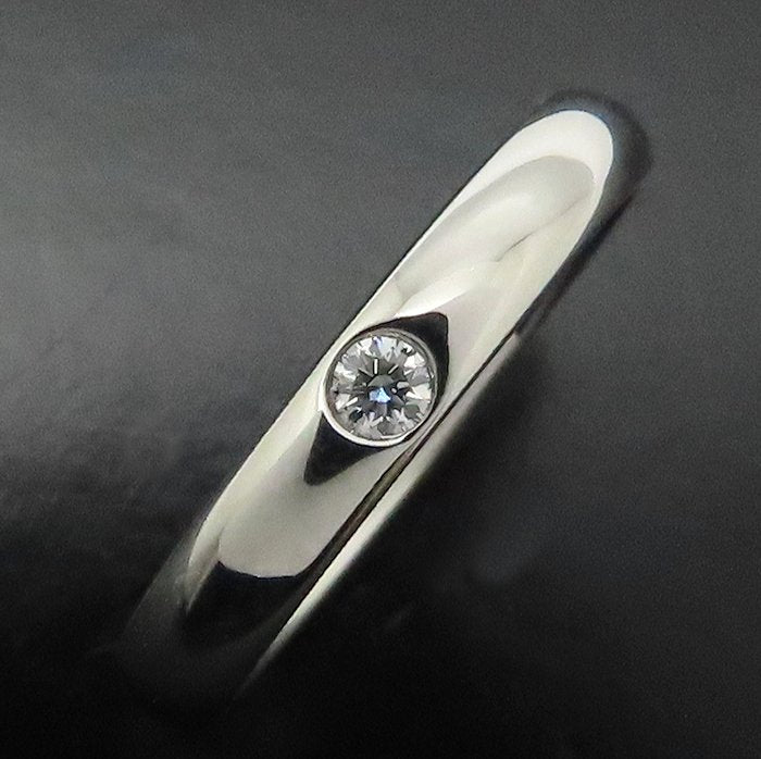 HARRY WINSTON ハリーウィンストン ラウンドカット マリッジ リング 指輪 1Pダイヤモンド 8号 WBDPRDBZ3MM Pt950プラチナ レディース/295126【中古】【BJ】