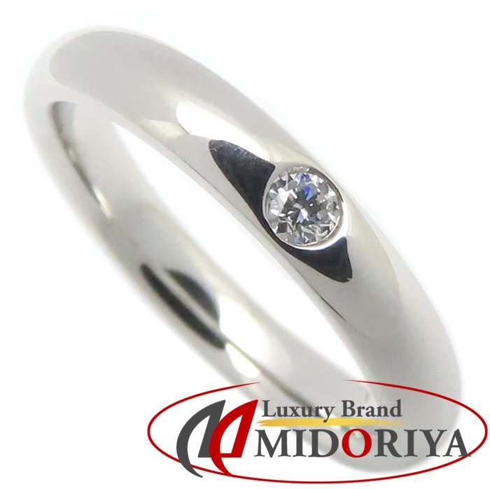 HARRY WINSTON ハリーウィンストン ラウンドカット マリッジ リング 指輪 1Pダイヤモンド 8号 WBDPRDBZ3MM Pt950プラチナ レディース/295126【中古】【BJ】