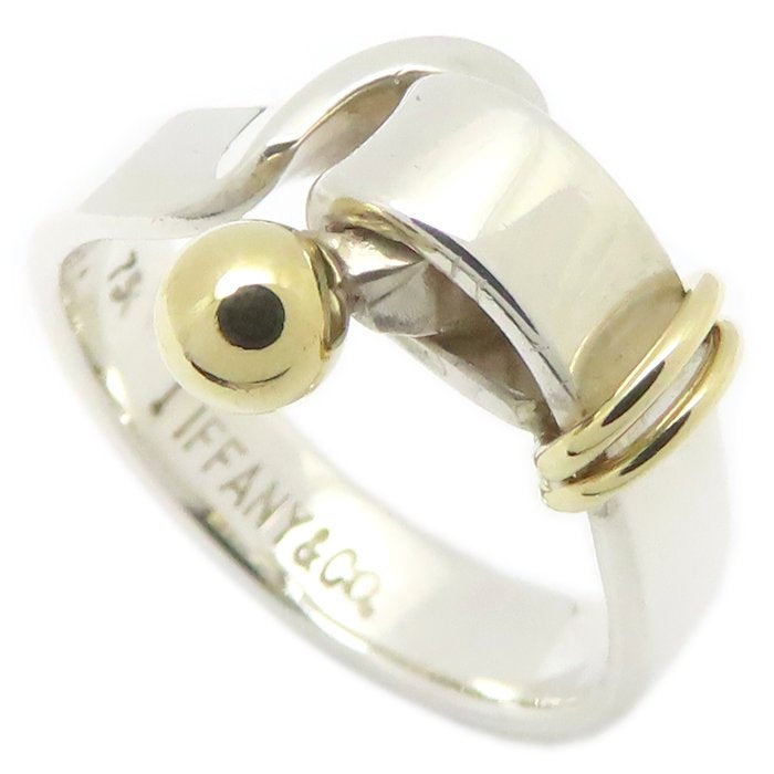 TIFFANY&Co. ティファニー フック＆アイ リング 指輪 10号 シルバー925xK18YG イエローゴールド レディース/295155【中古】【BJ】
