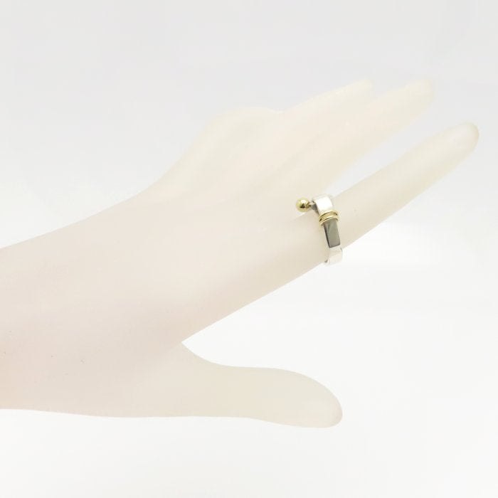 TIFFANY&Co. ティファニー フック＆アイ リング 指輪 10号 シルバー925xK18YG イエローゴールド レディース/295155【中古】【BJ】