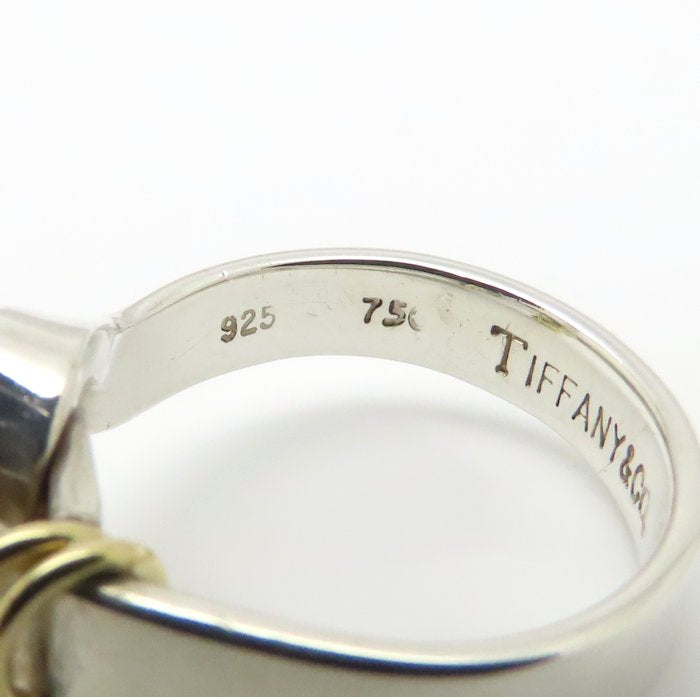 TIFFANY&Co. ティファニー フック＆アイ リング 指輪 10号 シルバー925xK18YG イエローゴールド レディース/295155【中古】【BJ】