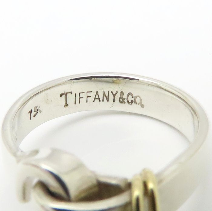TIFFANY&Co. ティファニー フック＆アイ リング 指輪 10号 シルバー925xK18YG イエローゴールド レディース/295155【中古】【BJ】