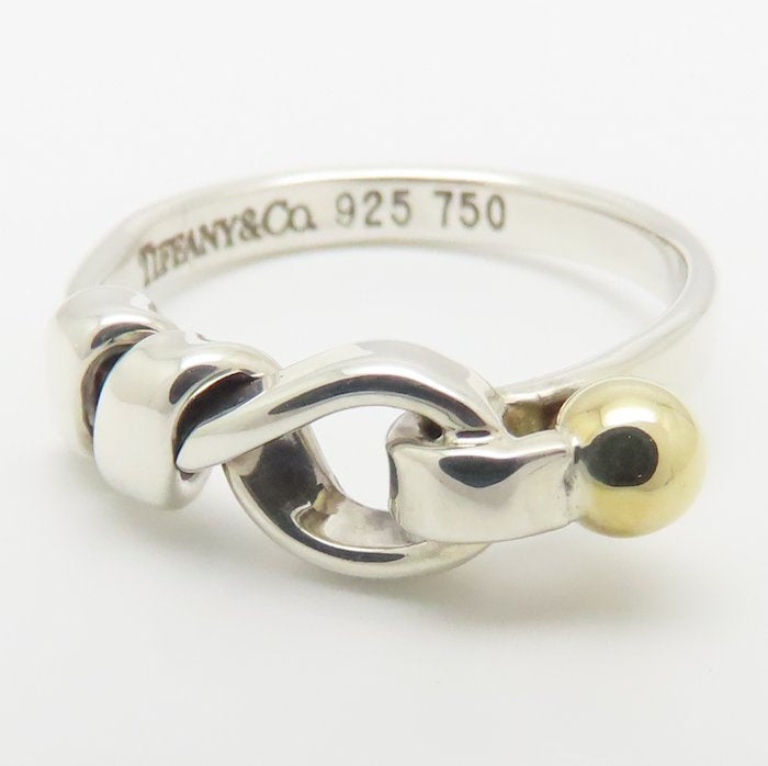 TIFFANY&Co. ティファニー ラブノット リング 指輪 9.5号 シルバー925xK18YG イエローゴールド レディース/295156【中古】【BJ】
