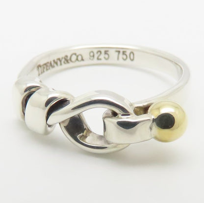 TIFFANY&Co. ティファニー ラブノット リング 指輪 9.5号 シルバー925xK18YG イエローゴールド レディース/295156【中古】【BJ】