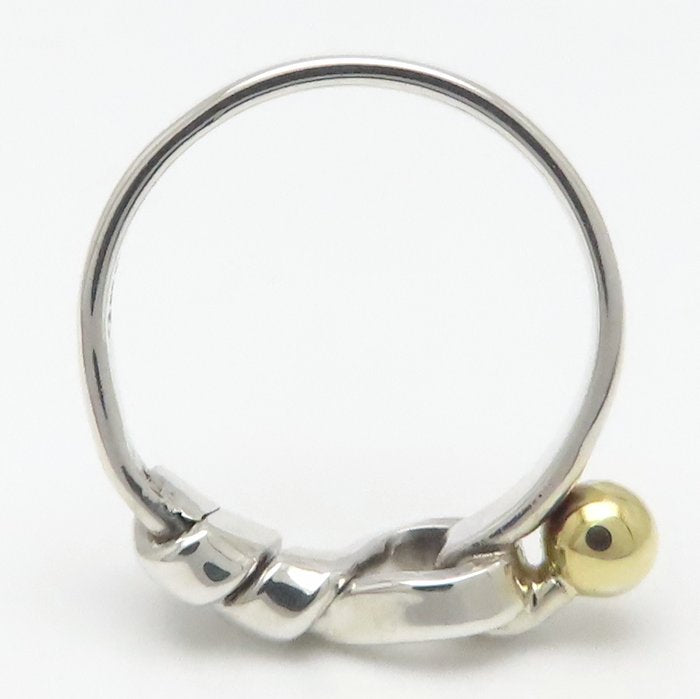 TIFFANY&Co. ティファニー ラブノット リング 指輪 9.5号 シルバー925xK18YG イエローゴールド レディース/295156【中古】【BJ】