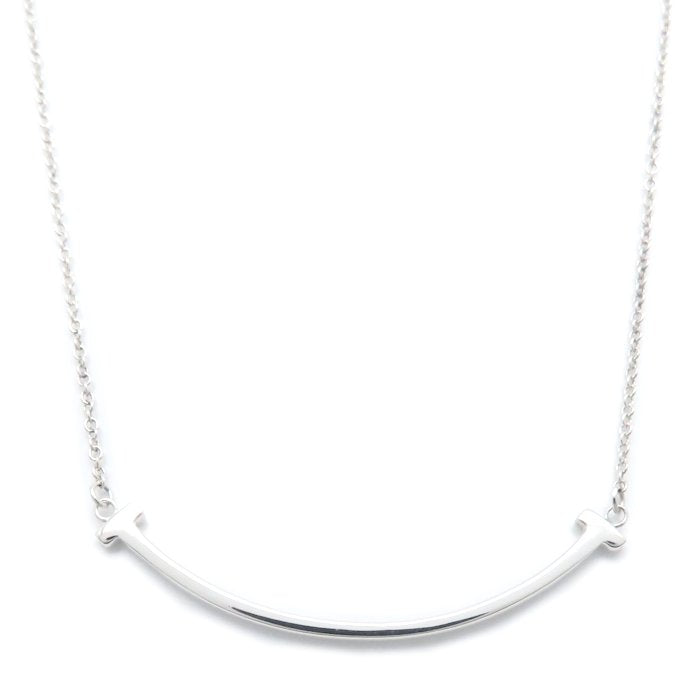 TIFFANY&Co. ティファニー Tスマイル ネックレス スモール シルバー925 レディース/295167【中古】【BJ】