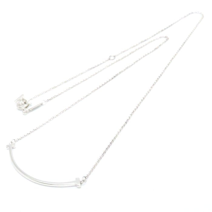 TIFFANY&Co. ティファニー Tスマイル ネックレス スモール シルバー925 レディース/295167【中古】【BJ】