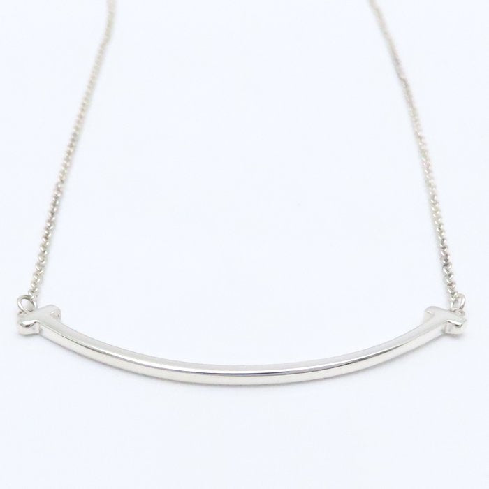 TIFFANY&Co. ティファニー Tスマイル ネックレス スモール シルバー925 レディース/295167【中古】【BJ】