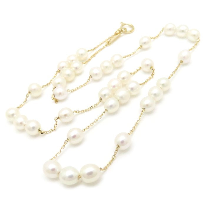TASAKI タサキ ステーションパール ネックレス 真珠4.5～4.8ミリ K18YG イエローゴールド レディース/295176【中古】【BJ】