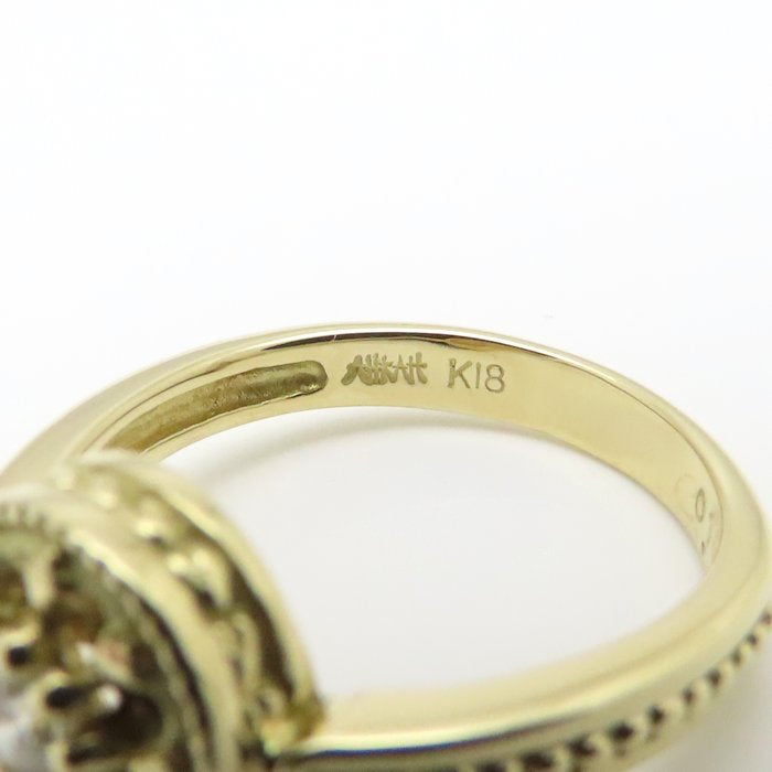 AHKAH アーカー ダイヤモンド リング 指輪 ダイヤモンド0.10ct 10.5号 K18YG イエローゴールド レディース/295269【中古】【BJ】