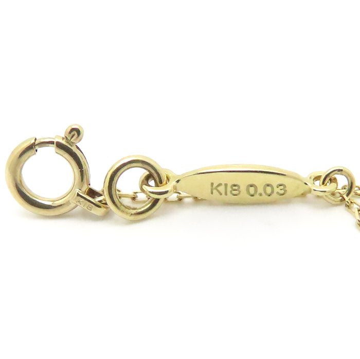 AHKAH アーカー イニシャル ネックレス Y アルファベット ダイヤモンド K18YG イエローゴールド レディース/295279【中古】【BJ】