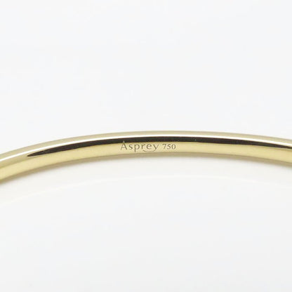 Asprey アスプレイ ウッドランド オークリーフ バングル シングル ダイヤモンド K18YG イエローゴールド レディース/295286【中古】【BJ】